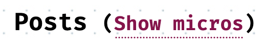 A screenshot of the "Show micros button